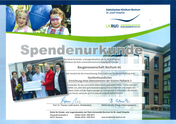 Spendenurkunde