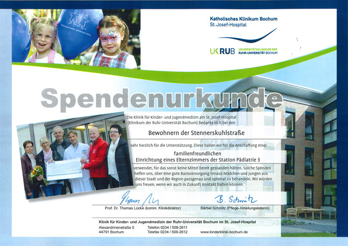 Spendenurkunde